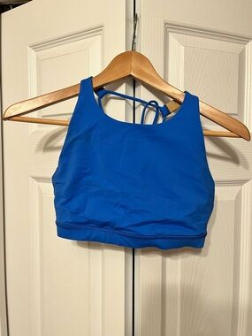 lululemon athletica Blue High-Neck Sports Bra
